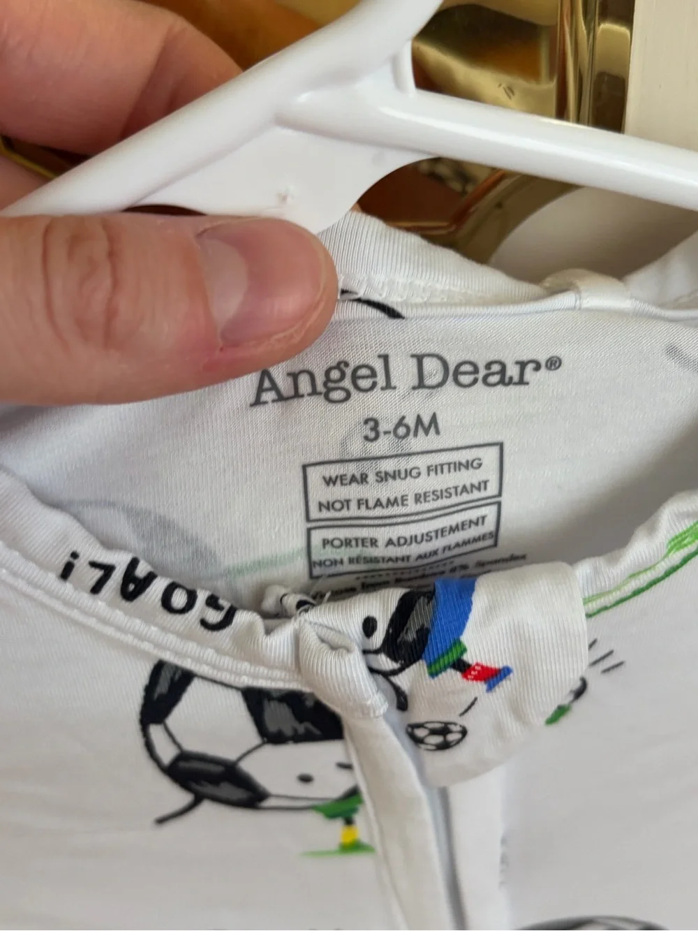 NWT Angel Dear Bamboo Soccer Print Zipper Footie Pajama